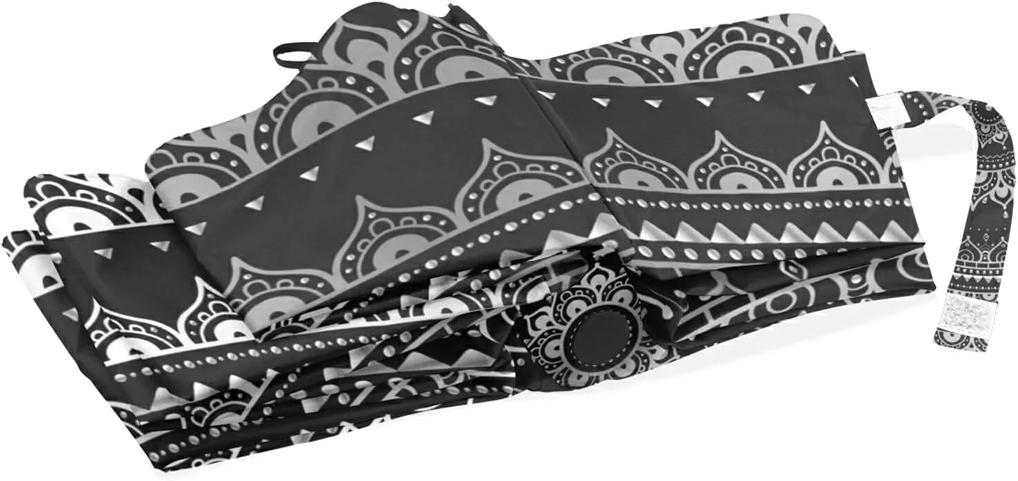 Automatic Folding Umbrella, Portable Strong Travel Rain Umbrella, Auto Open/Close Lightweight Compact Sun Anti-UV Parasol