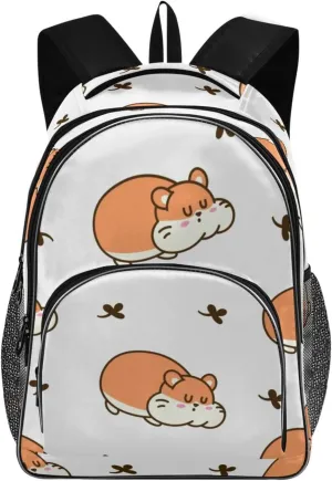 Backpacks 22L Three Layer Arc Book Bag Lightweight for Travel Camping Hiking Rucksack Daypack Kids & Adults Cute Hamster