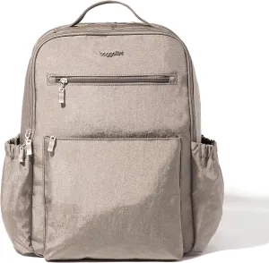 Baggallini Women's Tribeca Expandable Laptop Backpack, Sterling Shimmer