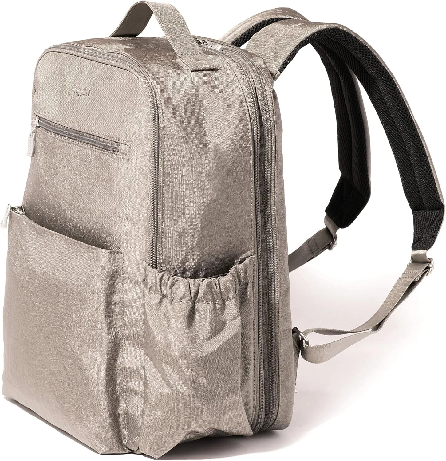 Baggallini Women's Tribeca Expandable Laptop Backpack, Sterling Shimmer