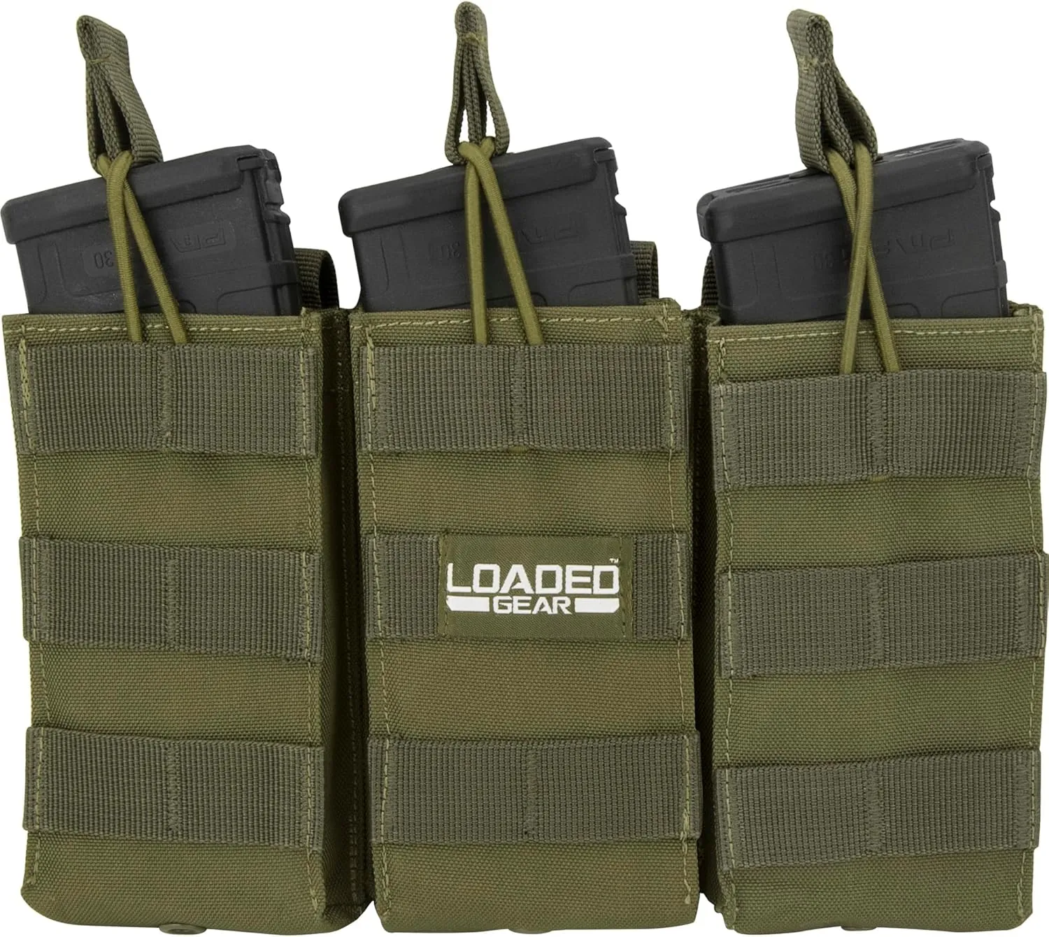 Barska Loaded Gear CX-200 Triple Magazine Pouch – Compatible with Regular Magazines, MOLLE Attachment, Durable Nylon Construction
