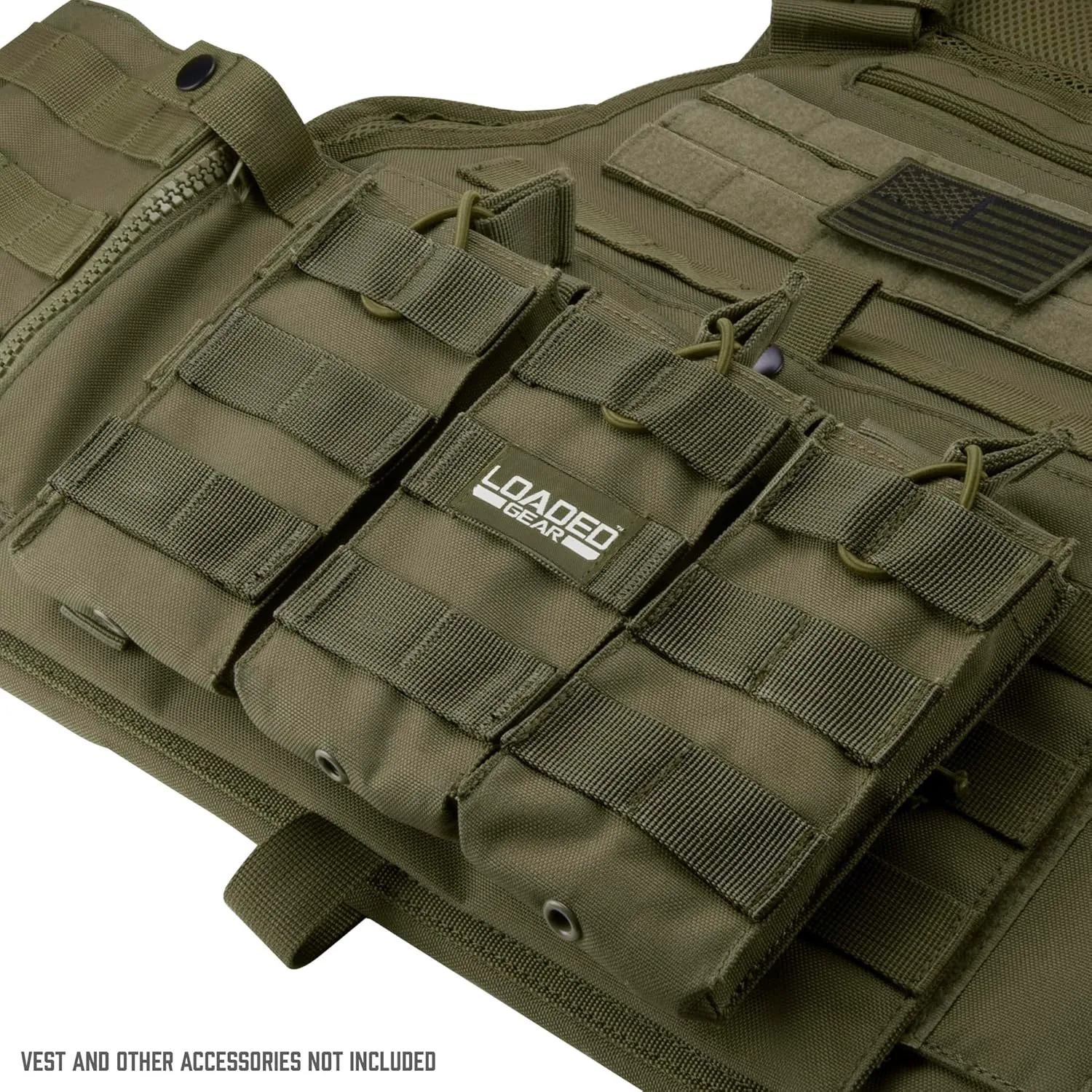 Barska Loaded Gear CX-200 Triple Magazine Pouch – Compatible with Regular Magazines, MOLLE Attachment, Durable Nylon Construction