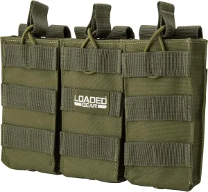 Barska Loaded Gear CX-200 Triple Magazine Pouch – Compatible with Regular Magazines, MOLLE Attachment, Durable Nylon Construction