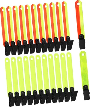 BESPORTBLE 24pcs High-Visibility Reflective Trail Markers with Clips Lightweight and Compact Reflectors for Hiking Hunting Camping Enhanced Night Safety Multi-Functional Design Easy