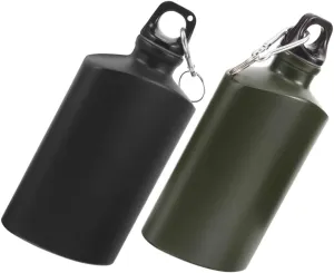 BESPORTBLE 500ml Water Container Aluminum Canteen Collapsible Leakproof for Camping Hiking Outdoor Sports