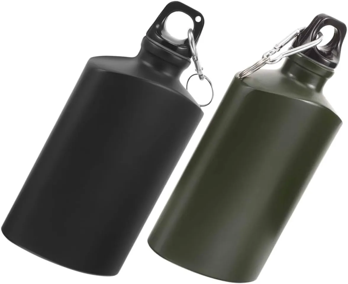 BESPORTBLE 500ml Water Container Aluminum Canteen Collapsible Leakproof for Camping Hiking Outdoor Sports