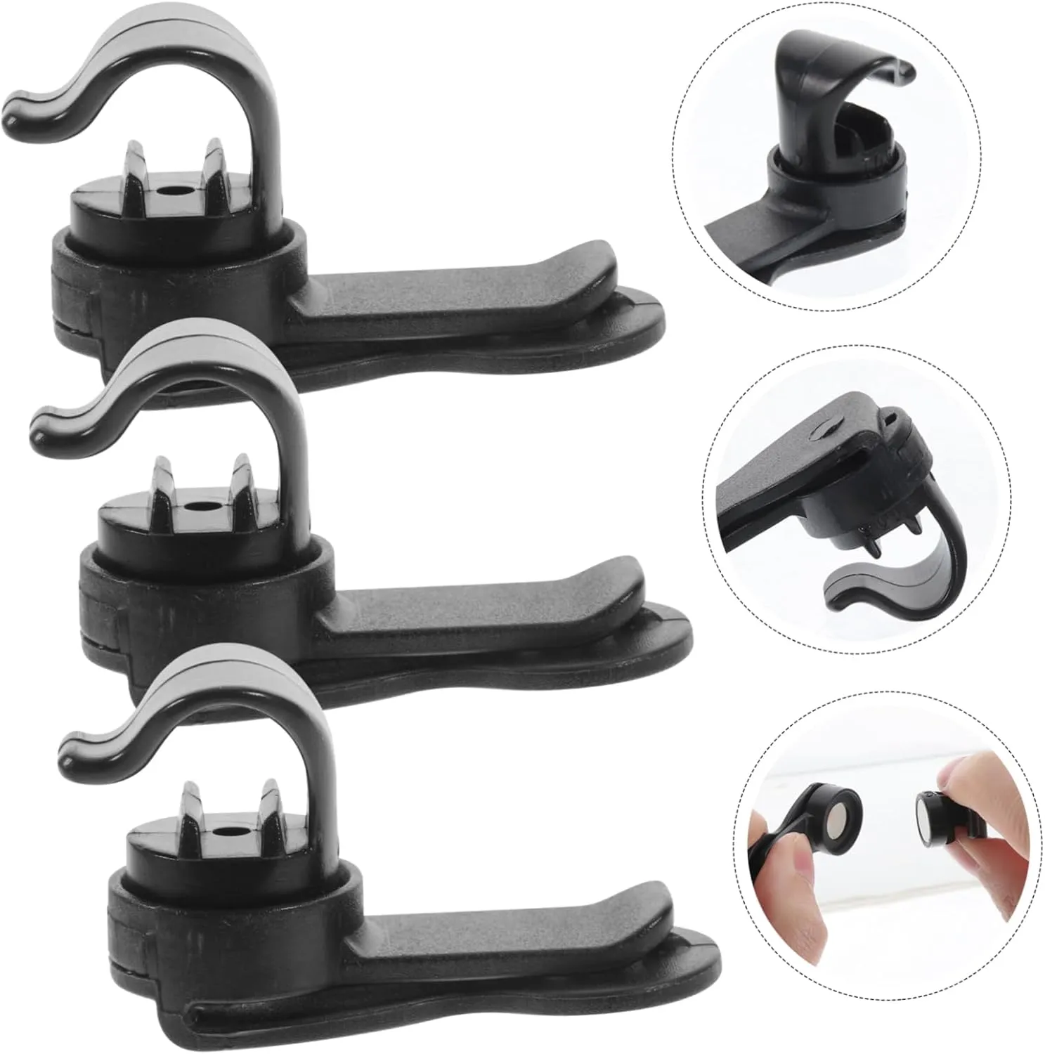 BESPORTBLE 6 Pcs Auto Lock Clip Magnetic Buckle Hose Clamp Outdoor Backpack Portable Backpack Black Back Pack Adjustable Water Tube Clips Convenient Water Tube Clips Outdoor Accessory Abs