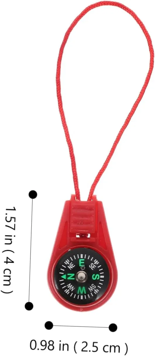 BESPORTBLE Lanyard Slider Compass (Mixed Colors) Carabiner Compass Hiking Pocket Compass Mini Outdoor Compass Mini