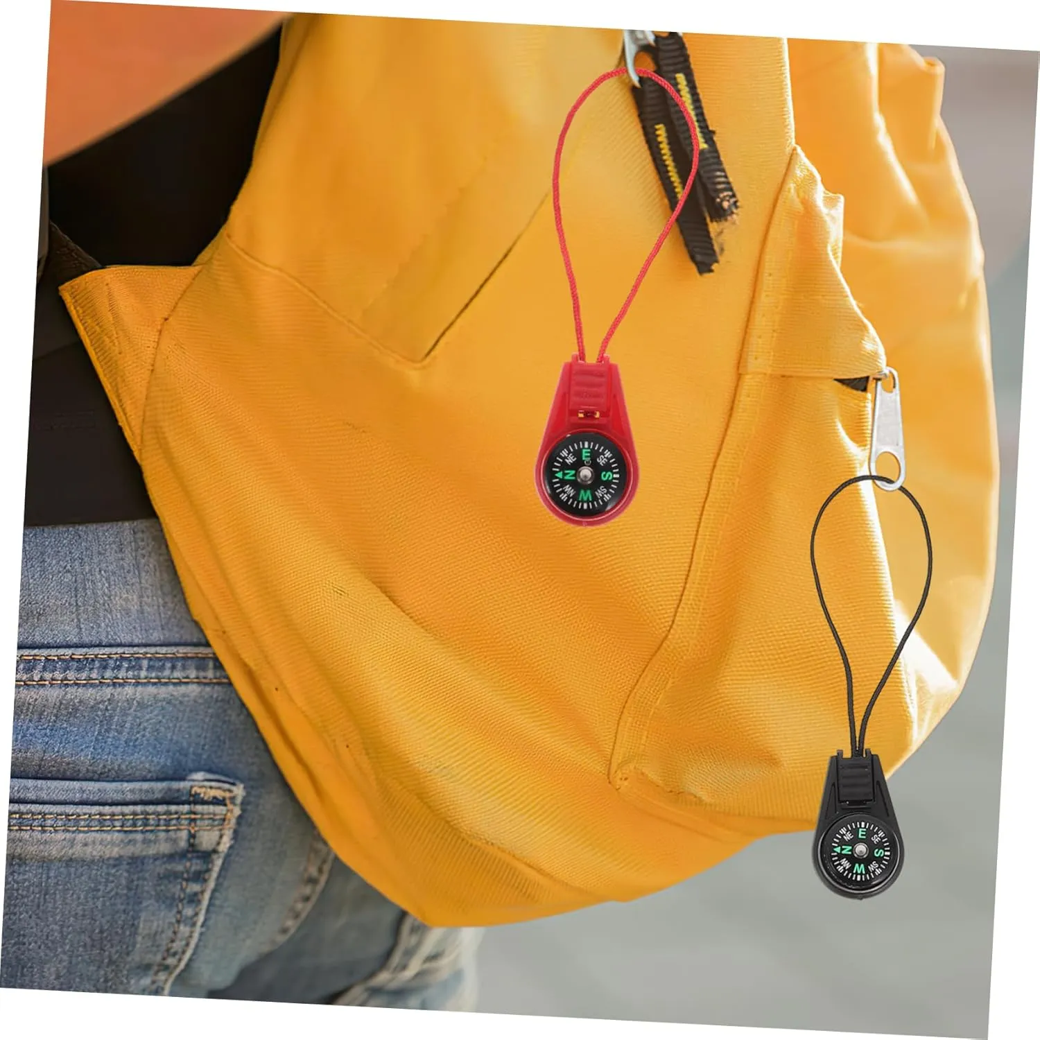 BESPORTBLE Lanyard Slider Compass (Mixed Colors) Carabiner Compass Hiking Pocket Compass Mini Outdoor Compass Mini