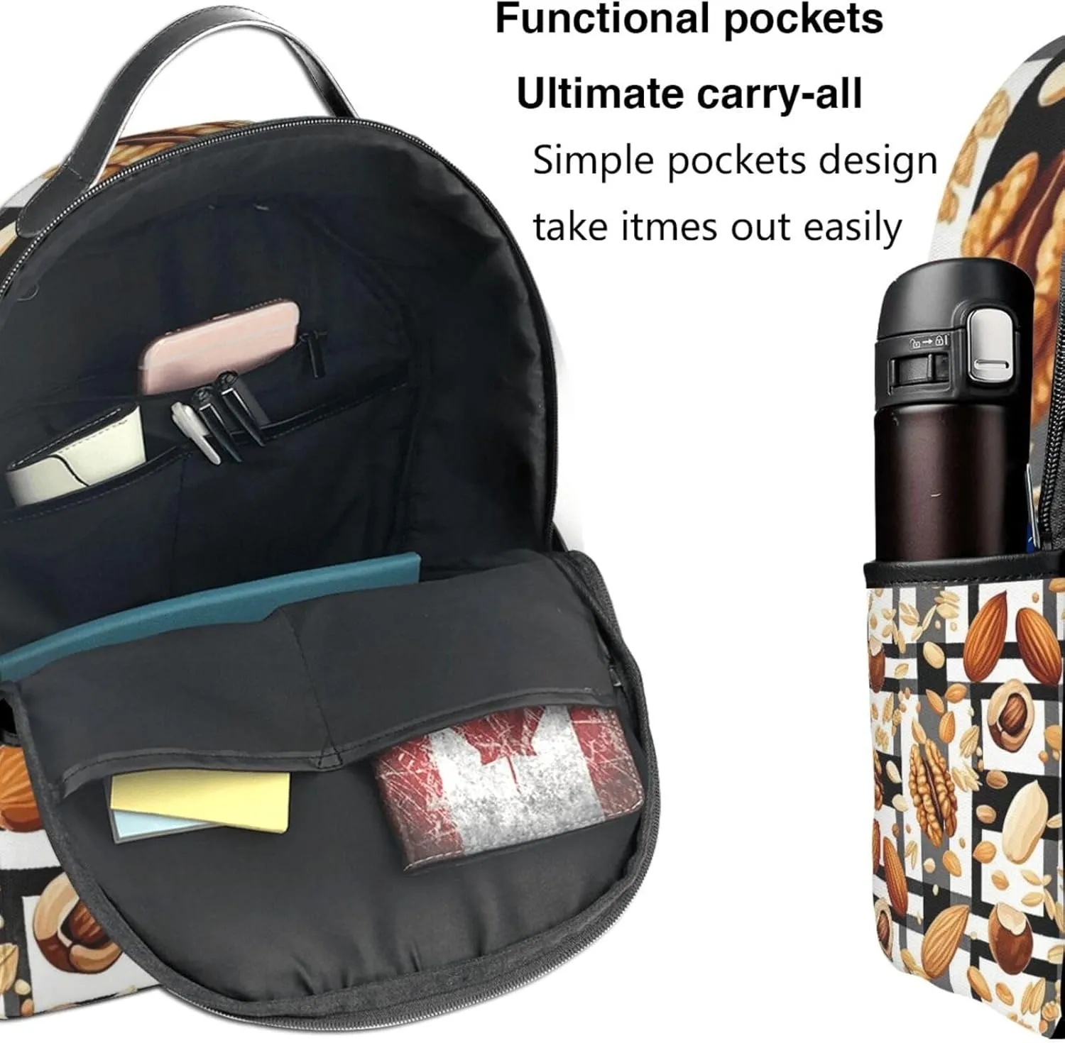 Black and White Plaid Grains Adult Backpacks 14 Inch Laptop Backpack Double Shoulder Bag for Work Travel Gifts