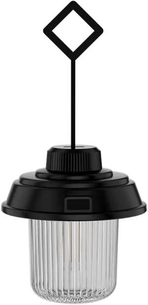 Black Handheld Portable Dimmable Rechargeable Camping Light Tent Light Emergency Light Reading Light Flashlight Suitable for Backpacks and Hiking