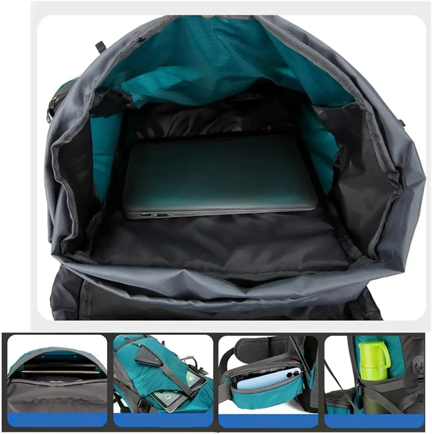 Business Backpack Camping Travel With Rain Cover Outdoor Mountaineering Backpack Shoulder Mountaineering Bag(Orange)