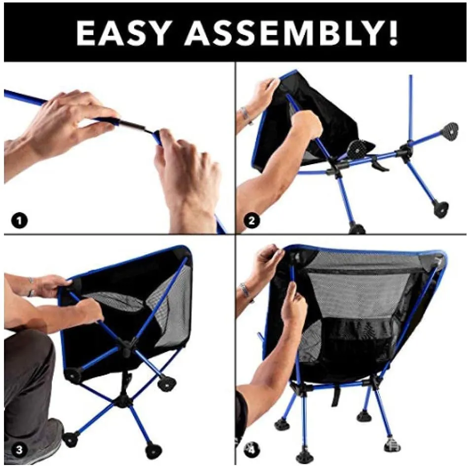 Camping Chair - Outdoor Folding Beach and Fishing for Camping, Picnic, Hiking