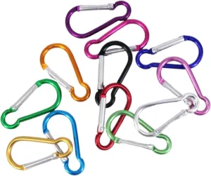 Carabiner,Carabiner Clip, Carabiner Clips 20PCS Aluminum Alloy Carabiner Key Chain Clip Keyring Snap Hook Water Bottle Buckle