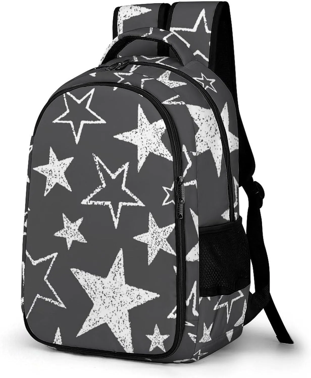 Chalk Graffiti Star Style Travel Laptop Backpack Large Casual Daypack Durable Work Computer Camping Back Packs Bags for Women Men