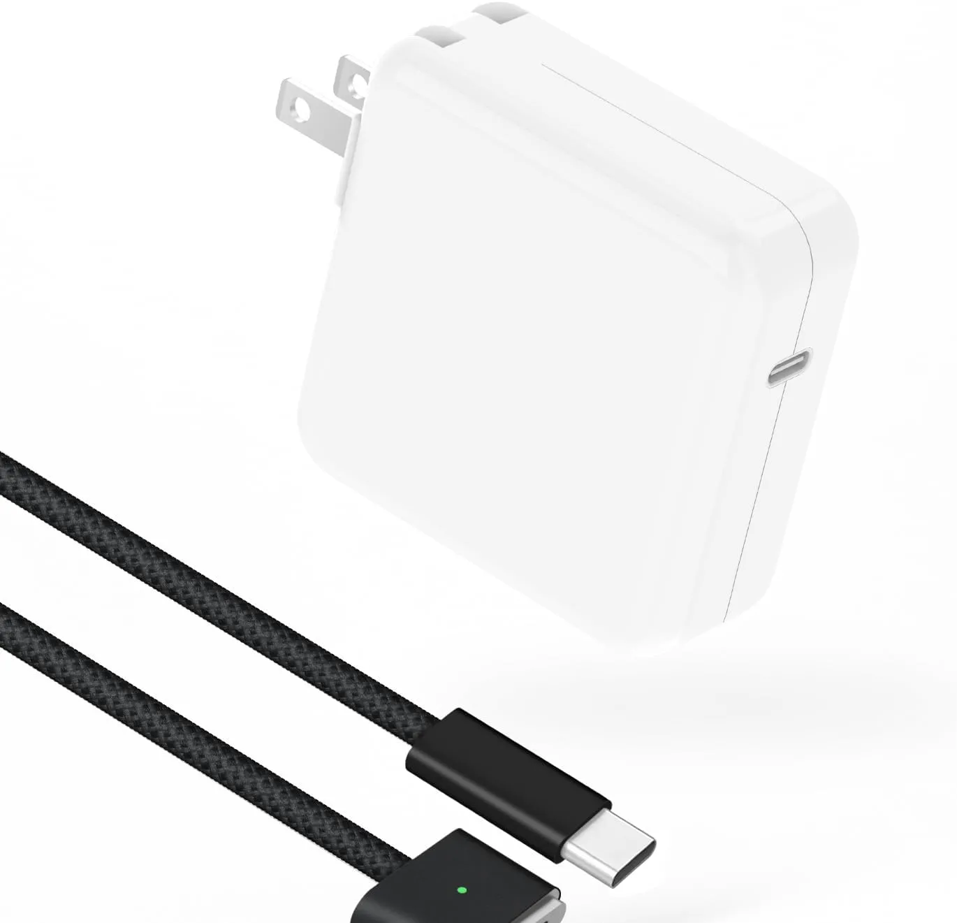 Charger for MacBook Air 13 15 inch M2 M3 2024 2023 2022 2021 MacBook Pro 14 inch M1 M2 M3 M4, 70W USB C Power Adapter, 6.6FT USB C to 3 Braided Cable, Powerful Connect, Original Quality (Black)