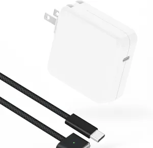 Charger for MacBook Air 13 15 inch M2 M3 2024 2023 2022 2021 MacBook Pro 14 inch M1 M2 M3 M4, 70W USB C Power Adapter, 6.6FT USB C to 3 Braided Cable, Powerful Connect, Original Quality (Black)