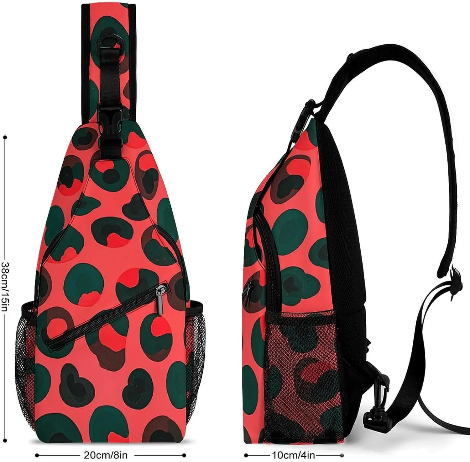 Cherry Blossom Sling Bag Lightweight Crossbody Chest Pack Travel Shoulder Bag with Adjustable Strap