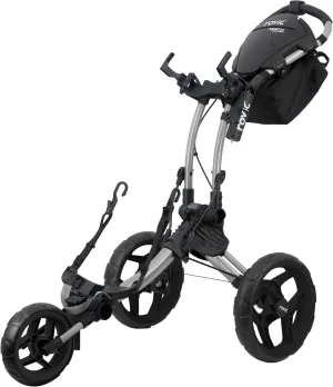 Clicgear Rovic RV1D 2.0 Disc Golf Push Cart | 3-Wheel| Fits All Disc Golf Backpacks