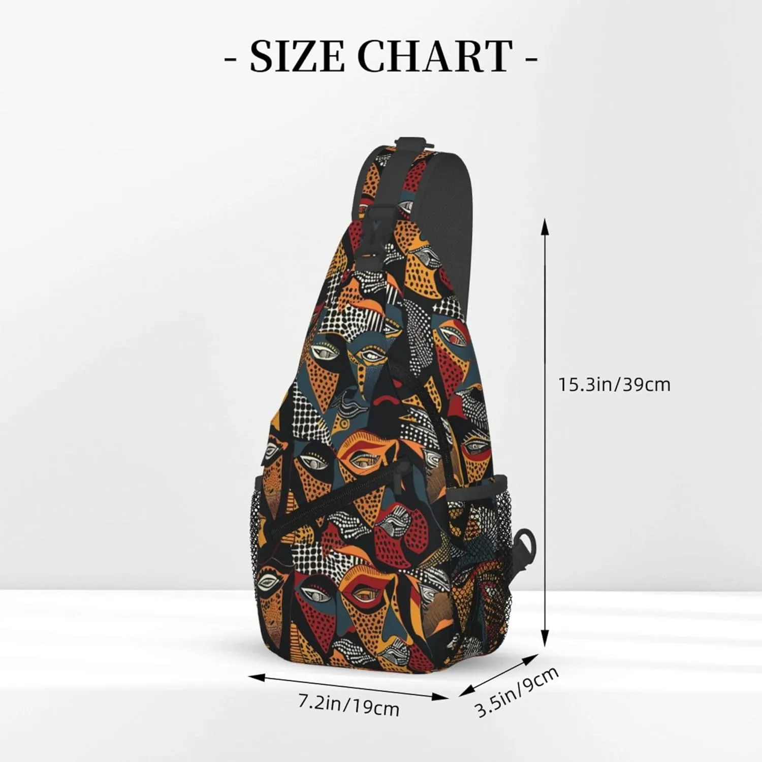 Colorful Women Eyes Sling Backpack Crossbody Bag, Chest Bag Daypack for Outdoors Hiking Traveling