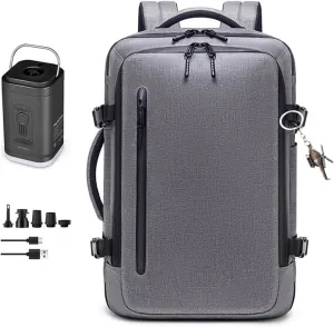 Compression Backpack with Vacuum Pump,Business Backpacks with Vacuum Seal,Large Capacity Expandable Airback for Travel
