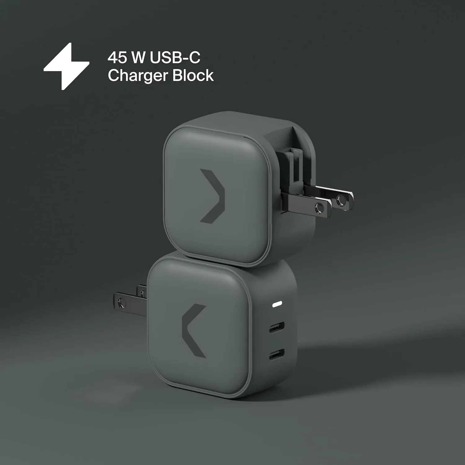 Core 45W Dual USB-C Charger, GaN PPS, Power Adapter for iPhone 16/15/14/13/12/11, Galaxy S24 Ultra/S23