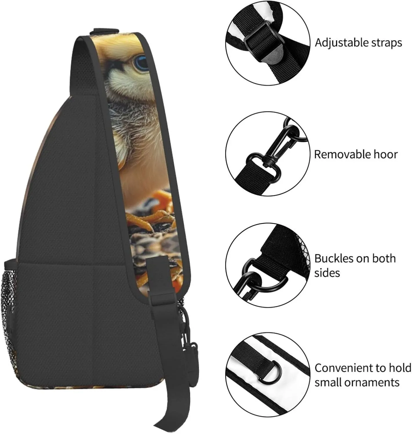 Cross Chest Bag Sling Backpack Cute Sea Animal Manatee Sling Bag Crossbody Shoulder Bag Travel Hiking Daypack