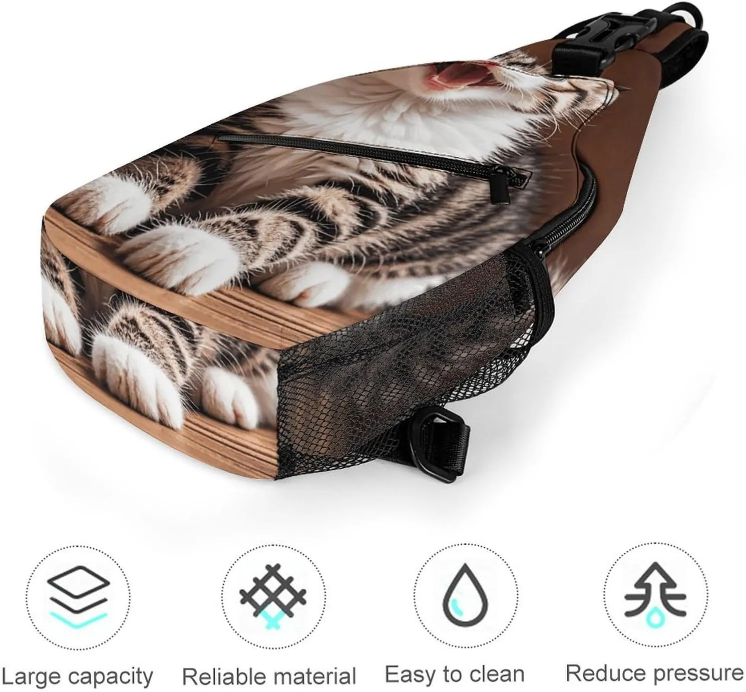 Crossbody Sling Bag Colorful Skulls Print Backpack Sling Bag Travel Hiking Chest Bag Shoulder Bag Daypack