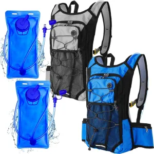 Cunno 2 Pieces Insulated Hydration Backpack Water Backpack Hiking Backpack with 2L Water Bladder Cycling Water Pack for Men Women Running Hiking Cycling Camping Climbing, 2 Colors