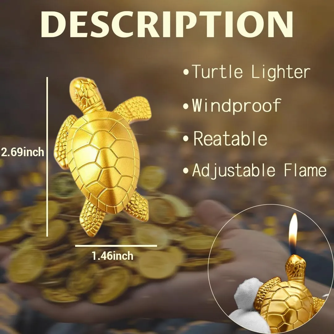 Cute Animal Lighter, Windproof Refillable Adjustable Lighters, Funny Keychain Lighters Gifts for Women, Perfect for Candles, Camping, BBQ (No Butane Fuel Included) (#1)