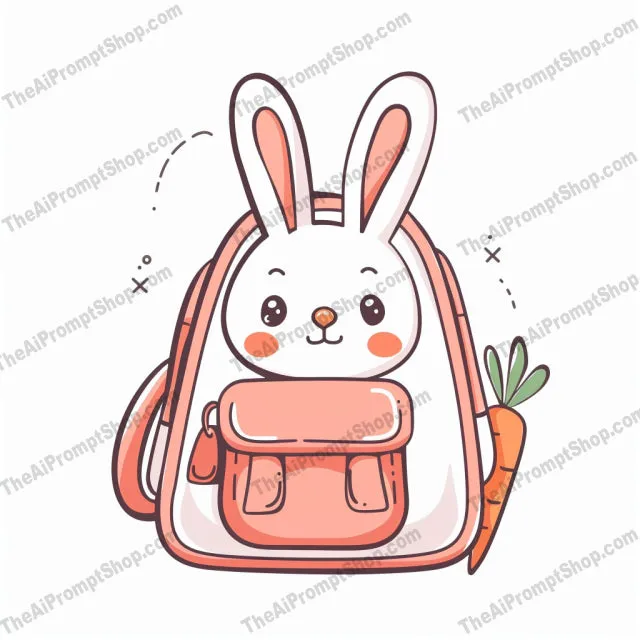 Cute Cartoon Backpacks AI MidJourney Image Prompt, 8899