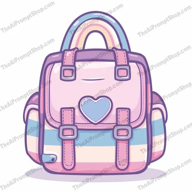 Cute Cartoon Backpacks AI MidJourney Image Prompt, 8899