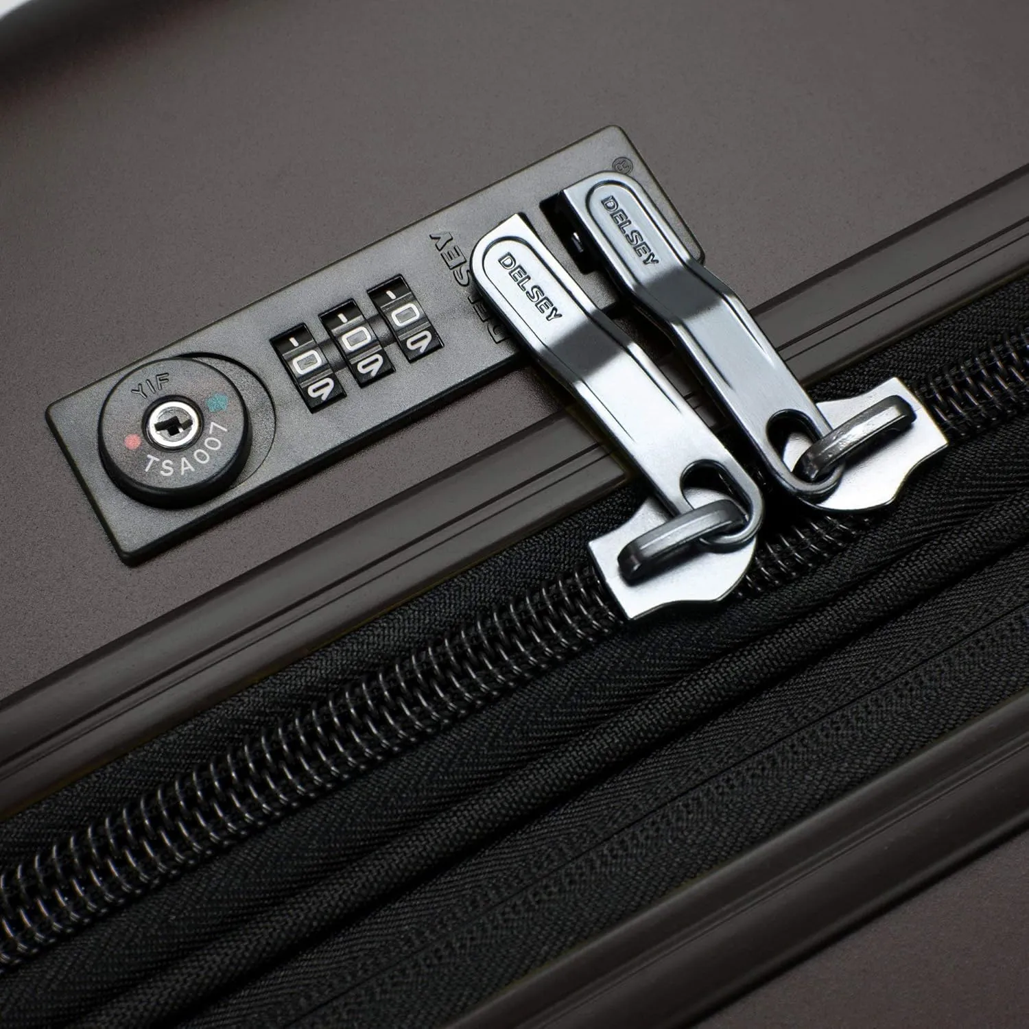 DELSEY PARIS Titanium Hardside Expandable Luggage with Spinner Wheels, Black, Carry-On 19 Inch