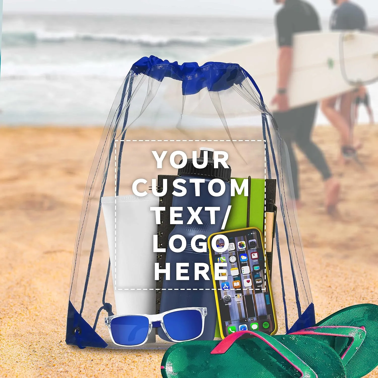 DISCOUNT PROMOS Plastic Drawstring Backpacks