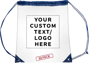 DISCOUNT PROMOS Plastic Drawstring Backpacks