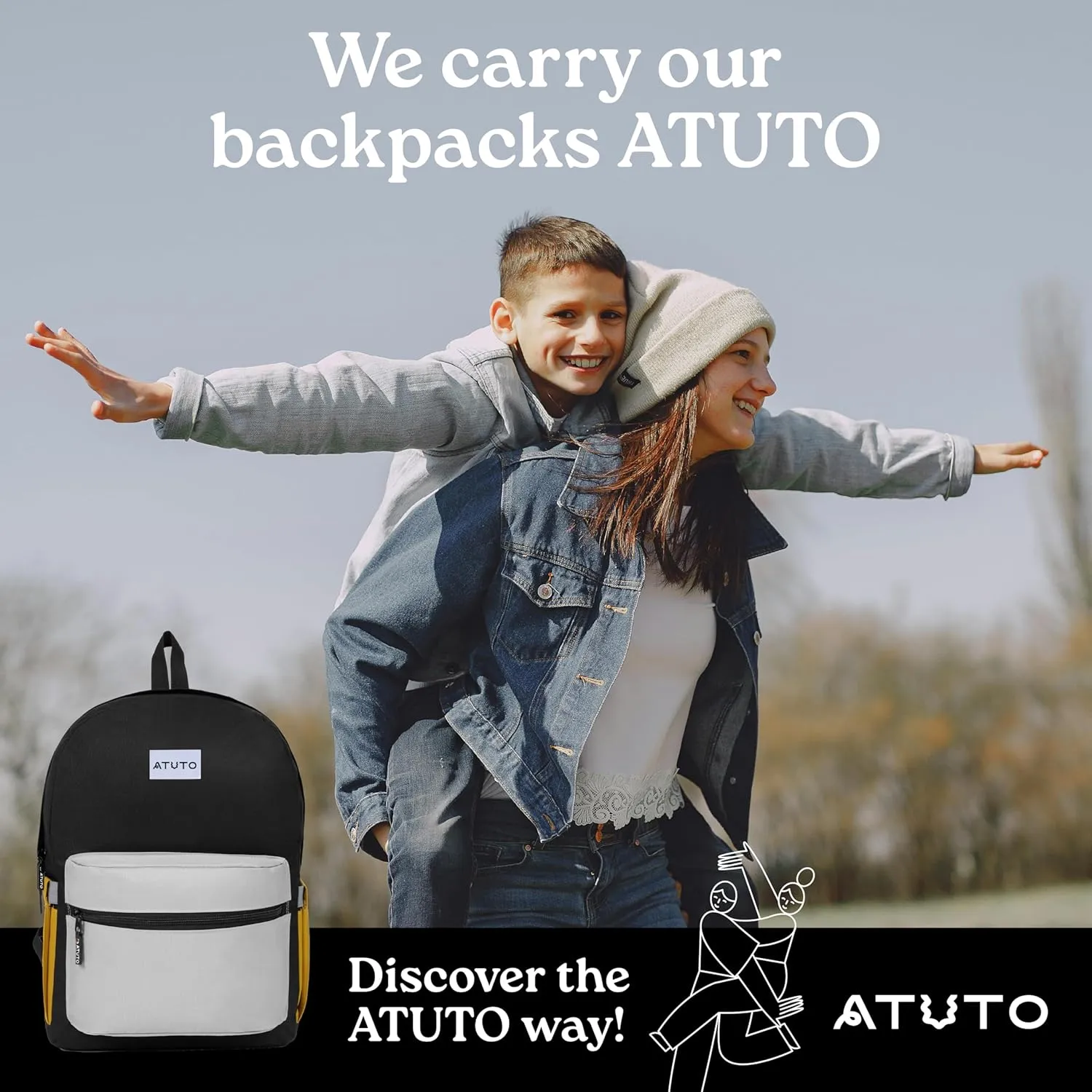 Everyday Backpack, Basic Backpack for Women and Men, Casual Backpack with 20L, Classic Backpack with Durable Fabric (Tricolor Black)