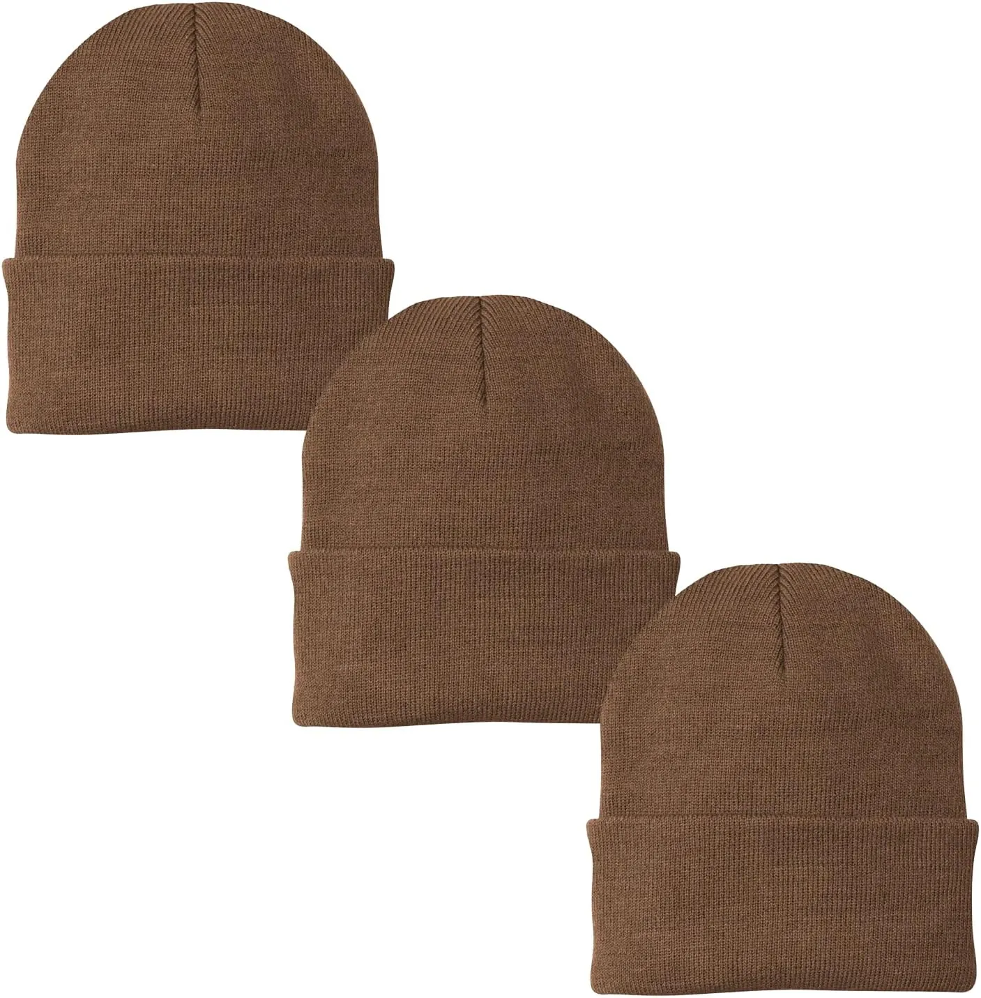 Fine Knit Watch Cap Beanie, Winter Hat, 100% Acrylic, Made in USA, One Size