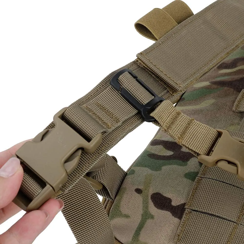 Flat Tactical MOLLE Backpack Military Multifunctional Airsoft Tool Bag Camping Bag Travel Hunting Hiking Backpack, 50*30*15com
