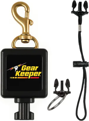Gear Keeper Large Flashlight Retractor With Brass Bolt Clip - Flashlight Holder With QC-II Connection - Ideal First Responder, Police, Military & FireFighter Accessories - 32” Extension - USA Made