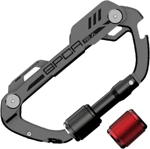 GPCA Carabiner PRO X Key – Multi-Tool Organizer, EDC Carabiner with Key Holder, Bottle Opener, Box Opener, Pry Tool, Screwdrivers, Durable Clip for Camping, Hiking, Everyday Carry, Adventure Gear