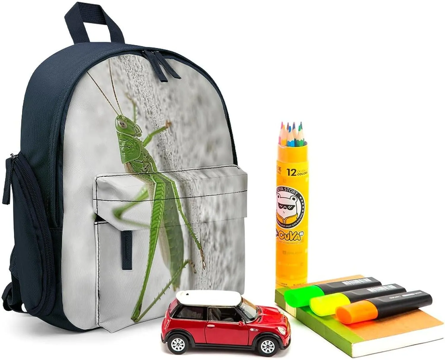 Green Grasshopper Image Travel Backpack Casual Bag Lightweight Hiking Backpacks for Business, Travelling, Hiking