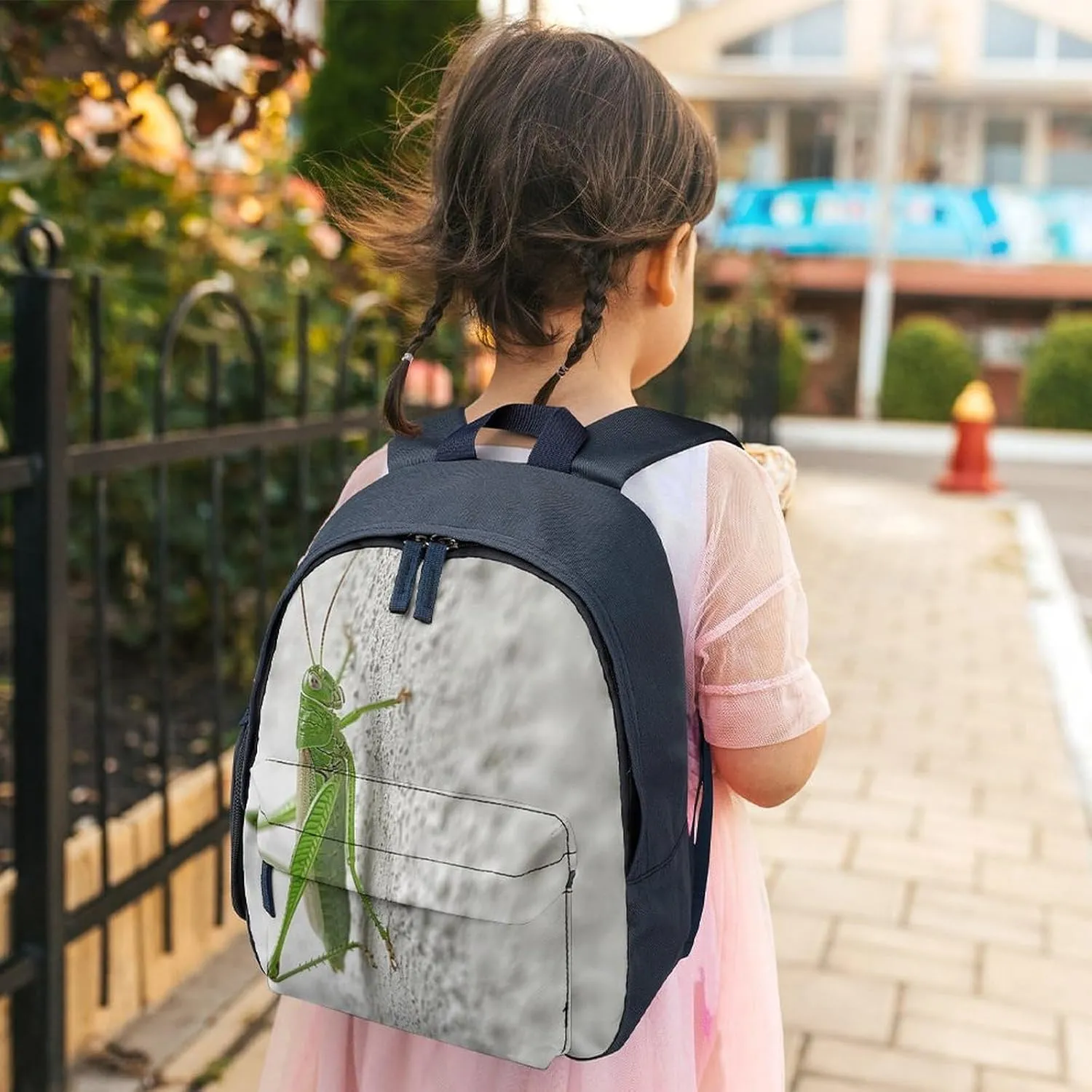 Green Grasshopper Image Travel Backpack Casual Bag Lightweight Hiking Backpacks for Business, Travelling, Hiking
