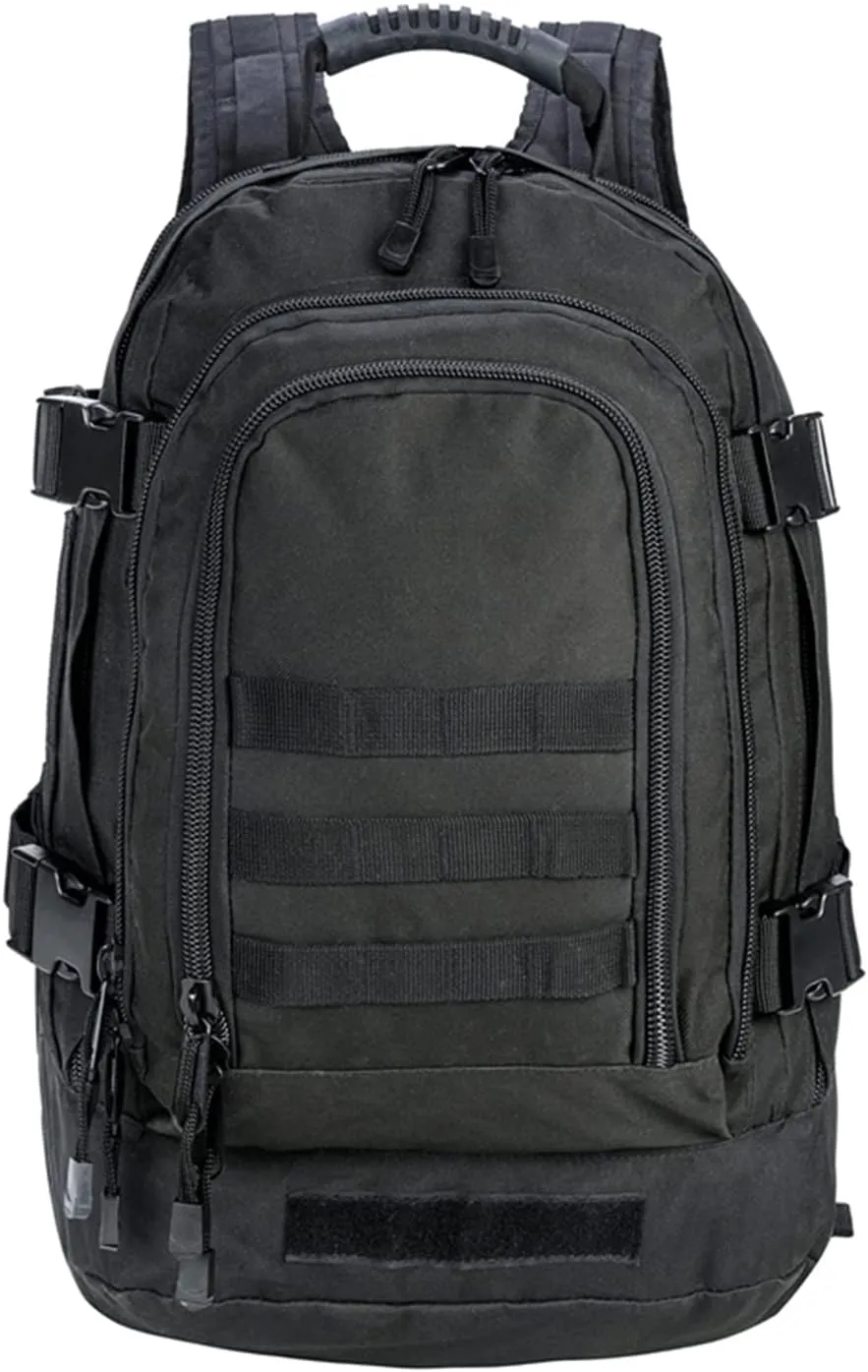 Greencity Laptop Backpacks Tactical 3 Day Expandable Bug Out Bag Classic Case Travel Hiking，Black