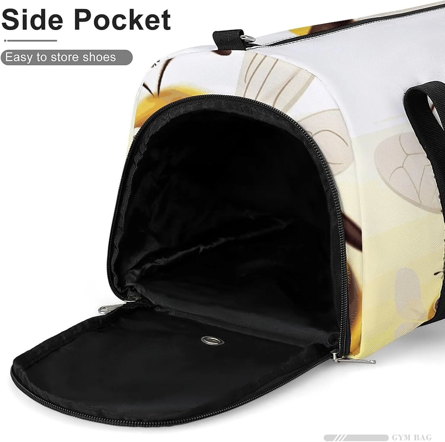 Gym Bag Honey Animal Duffel Bag for Men Women Overnight Bag with Shoe Compartment Workout Bags