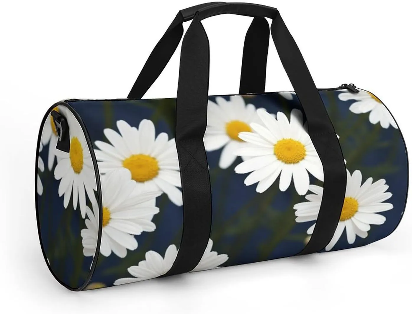 Gym Bags for Men Women Flowers Daisy Duffle Bag Travel Overnight Bag with Shoe Compartment Tote Bags