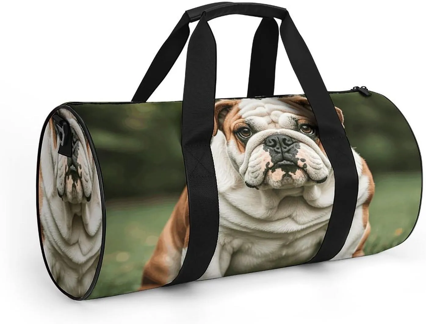 Gym Bags Small Cute English Bulldog Duffel Bag Overnight Bag with Shoe Compartment Carryon Bag for Men Women