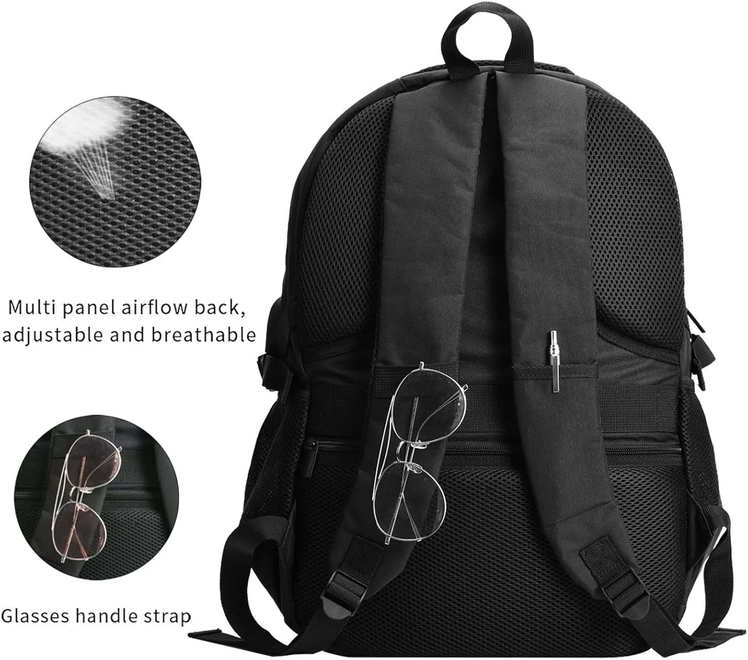Half American Half Mexican Flag Casual Travel Backpacks Hiking Camping Backpack Large Outdoor Sport Daypack Laptop Rucksack Climbing Working Bags with USB Port