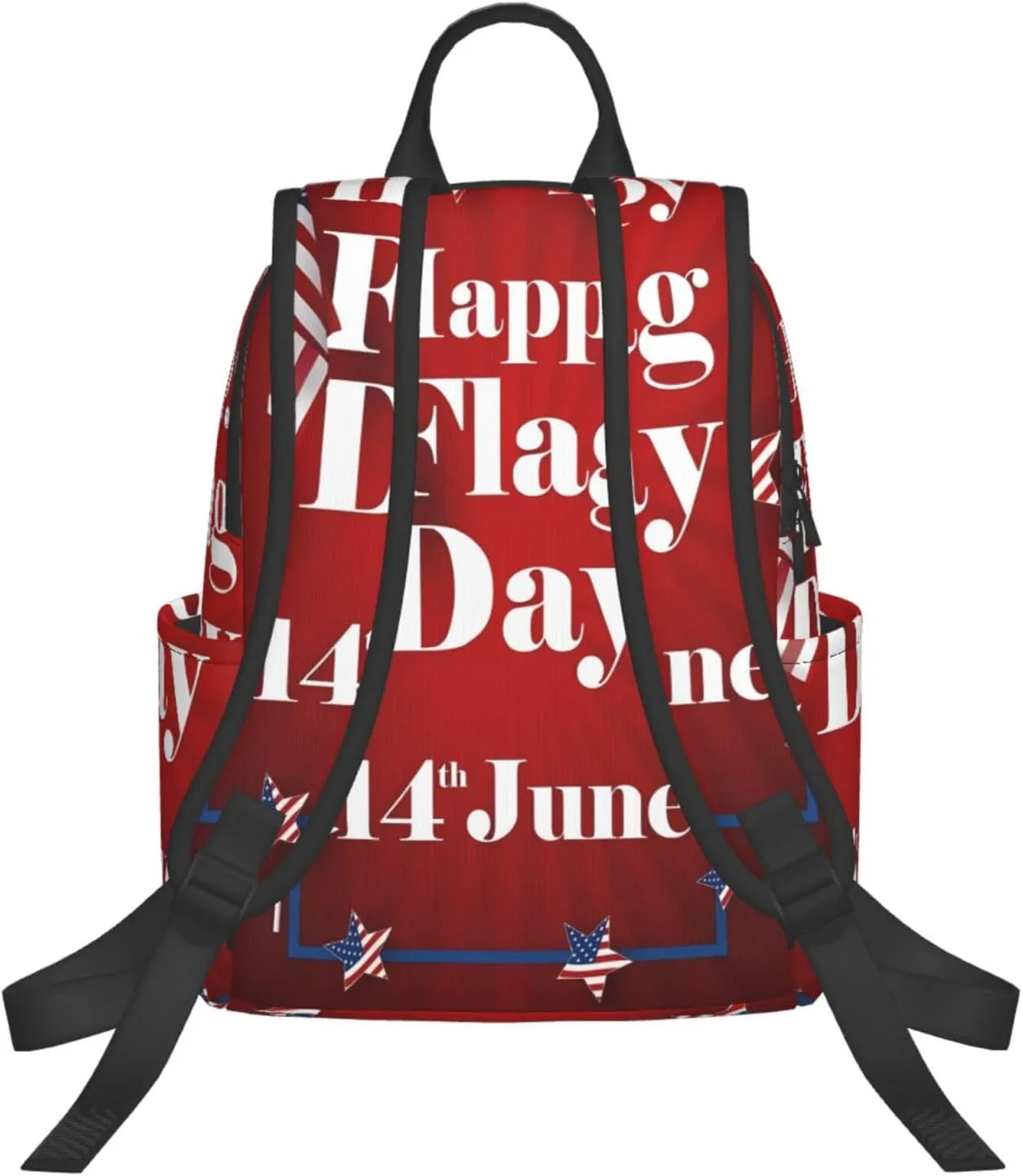 Happy Flag Day 1776 American Independence Day American Flag Casual Backpacks Laptop Backpack Outdoor Travel Rucksack Sport Carry-On Daypack Lightweight Bag with Multi-Pockets