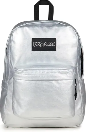 JanSport Superbreak Plus FX Backpack - Work, Travel, or Laptop Bag with Water Bottle Pocket - Surreal Shine​