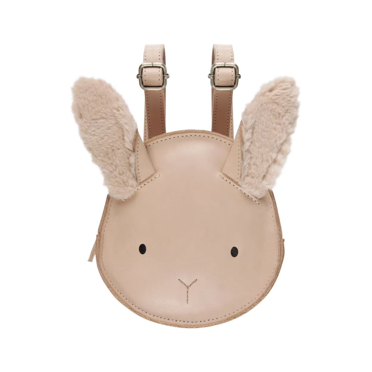 Kapi Exclusive Backpack | Fluffy Bunny | Light Rust Leather